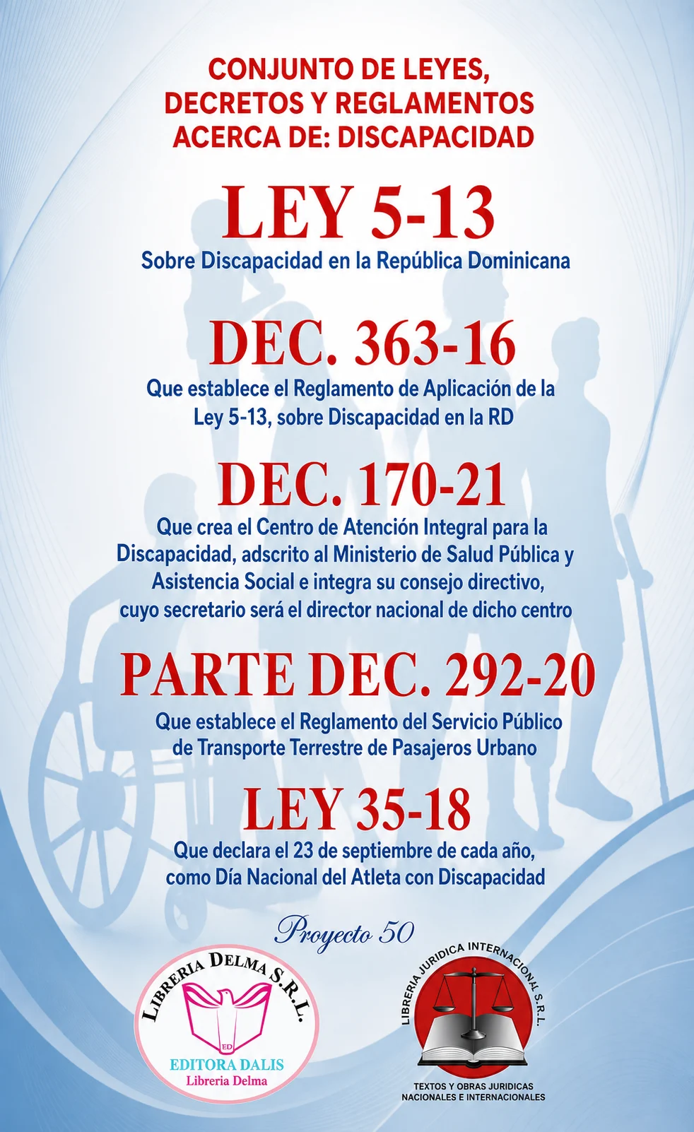 Conjunto de Leyes, Decretos y Reglamentos acerca de: Discapacidad